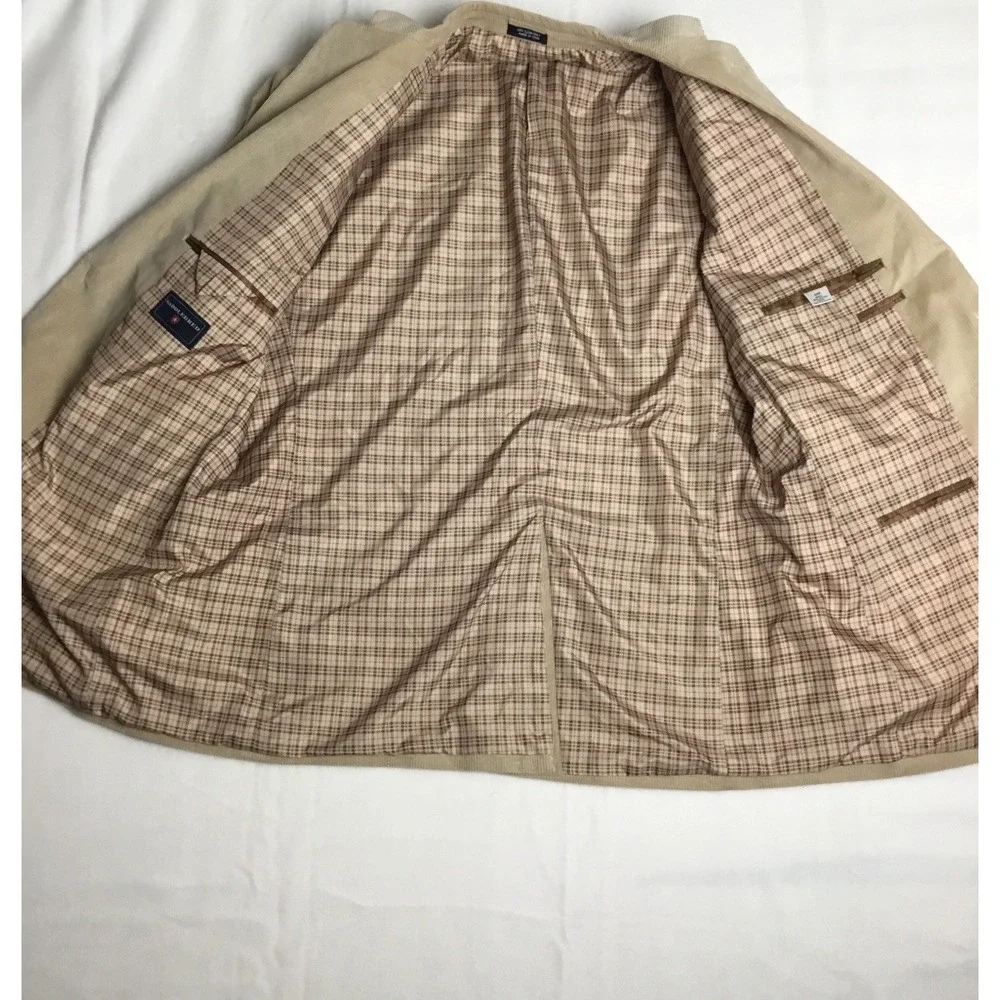 Saddlebred‎ Corduroy Blazer Jacket Tan Two Button Sport Coat Men's Size 44R